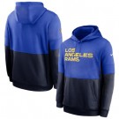 Men's Los Angeles Rams Blue Navy Sideline Impact Lockup Performance Pullover Hoodie