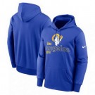 Men's Los Angeles Rams Blue Performance Pullover Hoodie