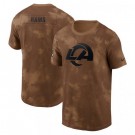 Men's Los Angeles Rams Brown 2023 Salute To Service Sideline T Shirt