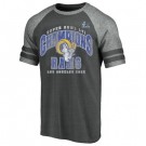 Men's Los Angeles Rams Charcoal Super Bowl LVI Champions Raglan Arch T-Shirt