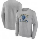 Men's Los Angeles Rams Gray 2 Chance Throwback Fleece Pullover Sweatshirt