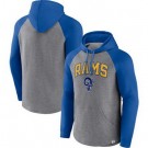 Men's Los Angeles Rams Gray By Design Raglan Pullover Hoodie