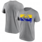 Men's Los Angeles Rams Gray Square Off Tri Blend T Shirt