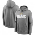Men's Los Angeles Rams Gray Team Impact Club Pullover Hoodie