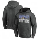 Men's Los Angeles Rams Heather Charcoal Stronger Together Printed Pullover Hoodie 0819