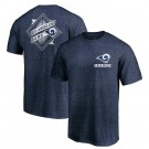 Men's Los Angeles Rams Iconic Retro Diamond Scroll Printed T-Shirt 0964
