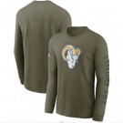 Men's Los Angeles Rams Olive 2022 Salute To Service Long Sleeve T Shirt