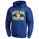 Men's Los Angeles Rams Royal Super Bowl LVI Champions Simple Arched Pullover Hoodie