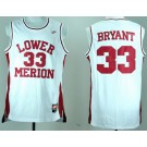 Men's Lower Merion High School #33 Kobe Bryant White College Basketball Jersey