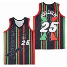 Men's Malcolm X #25 Power Black Red Green Basketball Jersey