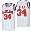 Men's Maryland Terps #34 Len Bias White College Basketball Jersey