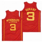 Men's McDonalds All American #3 Kevin Durant Red Basketball Jersey