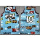 Men's Memphis Grizzlies #10 Mike Bibby Aqua Doodle Swingman Jersey