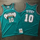 Men's Memphis Grizzlies #10 Mike Bibby Green 1998 Throwback Authentic Jersey