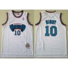 Men's Memphis Grizzlies #10 Mike Bibby White 1998 Throwback Swingman Jersey
