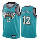 Men's Memphis Grizzlies #12 Ja Morant Aqua Classic Icon Hot Press Jersey