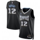 Men's Memphis Grizzlies #12 Ja Morant Black 2022 City Icon Heat Press Jersey