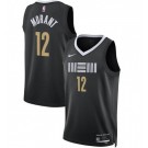 Men's Memphis Grizzlies #12 Ja Morant Black 2023 City Icon Heat Press Jersey