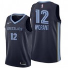 Men's Memphis Grizzlies #12 Ja Morant Navy Icon Hot Press Jersey