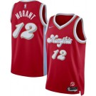 Men's Memphis Grizzlies #12 Ja Morant Red 2024 City Heat Press Jersey
