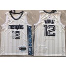 Men's Memphis Grizzlies #12 Ja Morant White 2025 City Swingman Jersey