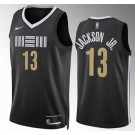 Men's Memphis Grizzlies #13 Jaren Jackson Jr Black 2023 City Icon Heat Press Jersey