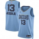Men's Memphis Grizzlies #13 Jaren Jackson Jr Light Blue 2022 Statement Icon Heat Press Jersey