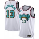 Men's Memphis Grizzlies #13 Jaren Jackson Jr White Classic Heat Press Jersey