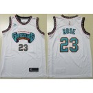 Men's Memphis Grizzlies #23 Derrick Rose White Classic Swingman Jersey