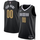 Men's Memphis Grizzlies Custom Black 2023 City Icon Heat Press Jersey