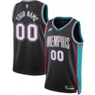 Men's Memphis Grizzlies Custom Black Classic Heat Press Jersey