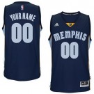 Men's Memphis Grizzlies Customized Navy Swingman Adidas Jersey