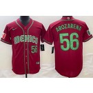 Men's Mexico #56 Randy Arozarena Red Player Number 2023 World Baseball Classic Cool Base Jersey