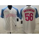 Men's Mexico #56 Randy Arozarena White Blue 2023 World Baseball Classic Cool Base Jersey