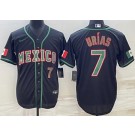 Men's Mexico #7 Julio Urias Black Player Number 2023 World Baseball Classic Cool Base Jersey