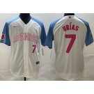 Men's Mexico #7 Julio Urias White Blue Player Number 2023 World Baseball Classic Cool Base Jersey