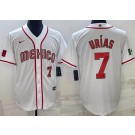 Men's Mexico #7 Julio Urias White Player Number 2023 World Baseball Classic Cool Base Jersey