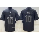 Men's Miami Dolphins #10 Tyreek Hill Limited Black RFLCTV Jersey
