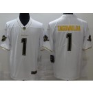 Men's Miami Dolphins #1 Tua Tagovailoa Limited White Gold Vapor Untouchable Jersey