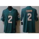 Men's Miami Dolphins #2 Bradley Chubb Limited Aqua Vapor Jersey