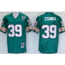 Men's Miami Dolphins #39 Larry Csonka Aqua Throwback Jersey