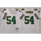 Men's Miami Dolphins #54 Zach Thomas White 2004 Throwback Jersey
