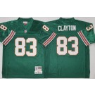 Men's Miami Dolphins #83 Mark Clayton Aqua 1984 Throwback Jersey
