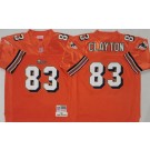 Men's Miami Dolphins #83 Mark Clayton Orange 1984 Throwback Jersey