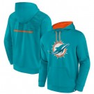 Men's Miami Dolphins Aqua Defender Evo Pullover Hoodie