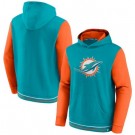 Men's Miami Dolphins Aqua Orange Block Party Pullover Hoodie