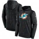 Men's Miami Dolphins Black 2021 Crucial Catch Therma Pullover Hoodie
