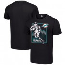 Men's Miami Dolphins Black Graphic Shield Logo T Shirt