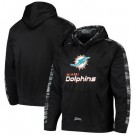 Men's Miami Dolphins Black Zubaz Tonal Oxide Pullover Hoodie