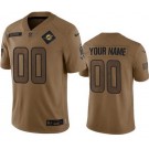 Men's Miami Dolphins Customized Brown 2023 Salute To Service Jersey